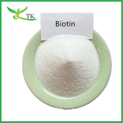 Suplemen Pertumbuhan Rambut Bubuk Biotin Murni 1% 98% Vitamin H B7 CAS 58-85-5